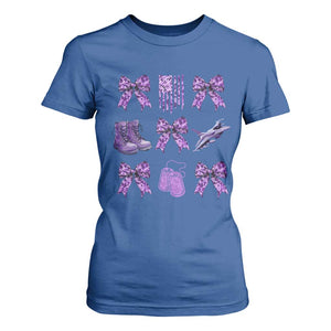 Military Kid Month Camo Coquette Bow T Shirt For Women TS11 Royal Blue Print Your Wear