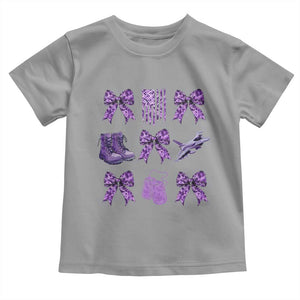 Military Kid Month Camo Coquette Bow Toddler T Shirt TS11 Sport Gray Print Your Wear