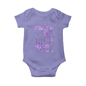 Purple Up Military Child Baby Onesie Dandelion Vintage American Flag Military Child Month TS11 Violet Print Your Wear