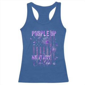 Purple Up Military Child Racerback Tank Top Dandelion Vintage American Flag Military Child Month TS11 Royal Blue Print Your Wear