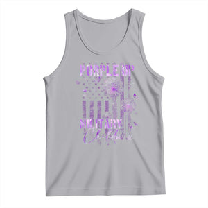 Purple Up Military Child Tank Top Dandelion Vintage American Flag Military Child Month TS11 Athletic Heather Print Your Wear