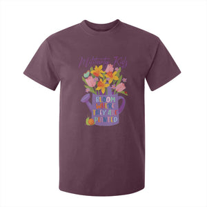 Military Kids Bloom Where They Are Planted T Shirt For Kid Military Child Month Flower TS11 Maroon Print Your Wear