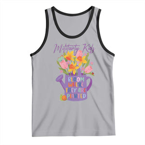 Military Kids Bloom Where They Are Planted Tank Top Military Child Month Flower TS11 Athletic Heather Black Print Your Wear