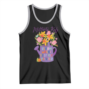 Military Kids Bloom Where They Are Planted Tank Top Military Child Month Flower TS11 Black Athletic Heather Print Your Wear