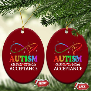 Autism Awareness Acceptance Ceramic Ornament Advocate Educate Accommodate Include Infinity Symbol TS11 Print Your Wear