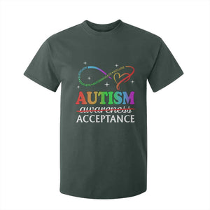 Autism Awareness Acceptance T Shirt For Kid Advocate Educate Accommodate Include Infinity Symbol TS11 Dark Forest Green Print Your Wear