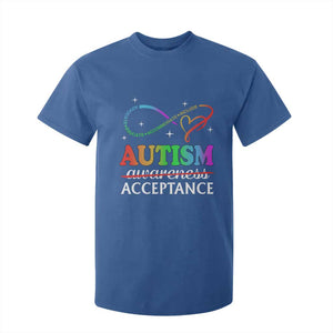 Autism Awareness Acceptance T Shirt For Kid Advocate Educate Accommodate Include Infinity Symbol TS11 Royal Blue Print Your Wear