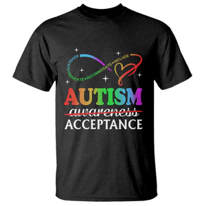 Autism Awareness Acceptance T Shirt Advocate Educate Accommodate Include Infinity Symbol TS11 Black Print Your Wear