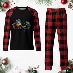 Autism Awareness Acceptance Red Instead Plaid Pajama Set Infinity Symbol Rainbow Butterfly Feather TS11 Buffalo Plaid Print Your Wear