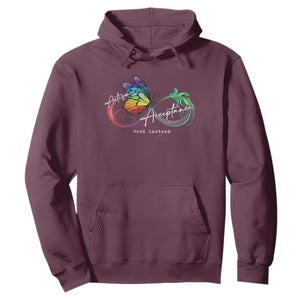 Autism Awareness Acceptance Red Instead Hoodie Infinity Symbol Rainbow Butterfly Feather TS11 Maroon Print Your Wear