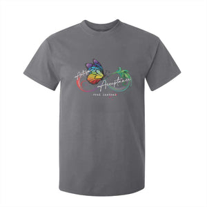 Autism Awareness Acceptance Red Instead T Shirt For Kid Infinity Symbol Rainbow Butterfly Feather TS11 Charcoal Print Your Wear