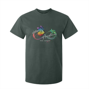 Autism Awareness Acceptance Red Instead T Shirt For Kid Infinity Symbol Rainbow Butterfly Feather TS11 Dark Forest Green Print Your Wear