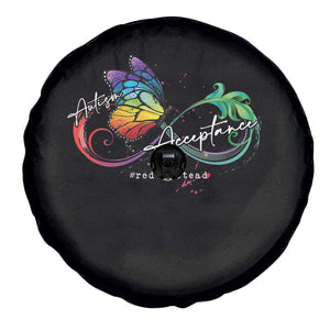 Autism Awareness Acceptance Red Instead Spare Tire Cover Infinity Symbol Rainbow Butterfly Feather TS11 Print Your Wear
