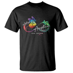 Autism Awareness Acceptance Red Instead T Shirt Infinity Symbol Rainbow Butterfly Feather TS11 Black Print Your Wear