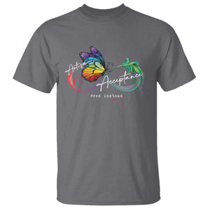 Autism Awareness Acceptance Red Instead T Shirt Infinity Symbol Rainbow Butterfly Feather TS11 Charcoal Print Your Wear