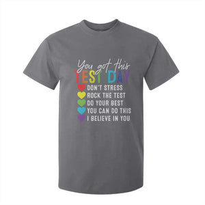 Funny Test Day T Shirt For Kid You Got This Don't Stress Rock The Test TS11 Charcoal Print Your Wear