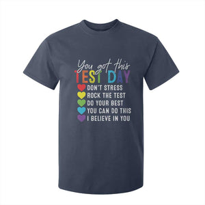 Funny Test Day T Shirt For Kid You Got This Don't Stress Rock The Test TS11 Navy Print Your Wear