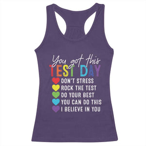 Funny Test Day Racerback Tank Top You Got This Don't Stress Rock The Test TS11 Purple Print Your Wear