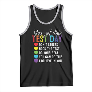 Funny Test Day Tank Top You Got This Don't Stress Rock The Test TS11 Black Athletic Heather Print Your Wear