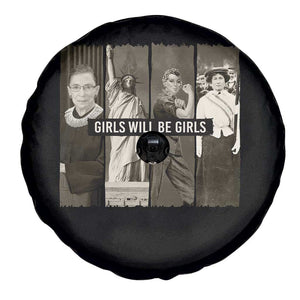 Girls Will Be Girls Spare Tire Cover Feminist Empowerment Historical Icons TS11 Print Your Wear