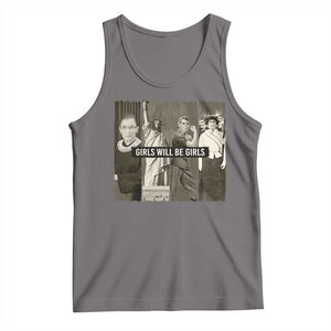 Girls Will Be Girls Tank Top Feminist Empowerment Historical Icons TS11 Deep Heather Print Your Wear