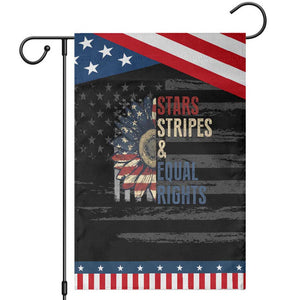Funny Stars Stripes And Equal Rights Garden Flag 4th Of July Women's Rights Sunflower TS11 Distressed Black Blue Print Your Wear