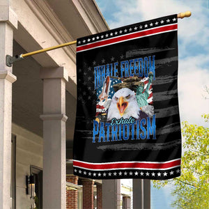Funny Inhale Freedom Exhale Patriotism Garden Flag American Pride Eagle 4th Of July TS11 Distressed Black Red Print Your Wear