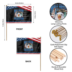 Funny Inhale Freedom Exhale Patriotism Patriotic Handheld Flag American Pride Eagle 4th Of July TS11 Print Your Wear