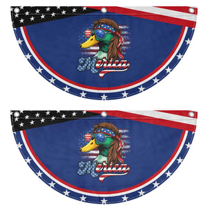 Funny Duck Merica Patriotic Fan Flag 4th Of July American Flag Hunting