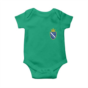 Bosnia and Herzegovina Flag Emblem with Crown Baby Onesie TS11 Irish Green Print Your Wear