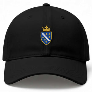 Bosnia and Herzegovina Flag Emblem with Crown Baseball Cap