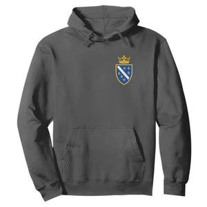 Bosnia and Herzegovina Flag Emblem with Crown Hoodie