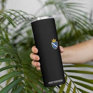 Bosnia and Herzegovina Flag Emblem with Crown Skinny Tumbler