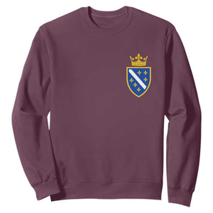 Bosnia and Herzegovina Flag Emblem with Crown Sweatshirt