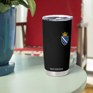 Bosnia and Herzegovina Flag Emblem with Crown Tumbler Cup