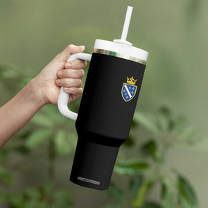 Bosnia and Herzegovina Flag Emblem with Crown Tumbler With Handle