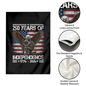 250 Years Of Independence Military Army Garden Flag 250th Anniversary USA Bald Eagle