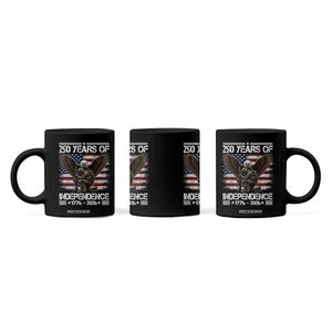 250 Years Of Independence Military Army Coffee Mug 250th Anniversary USA Bald Eagle