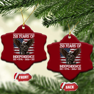 250 Years Of Independence Military Army Ceramic Ornament 250th Anniversary USA Bald Eagle