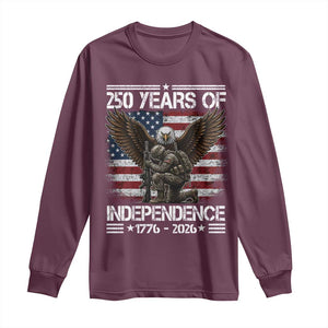 250 Years Of Independence Military Army Long Sleeve Shirt 250th Anniversary USA Bald Eagle