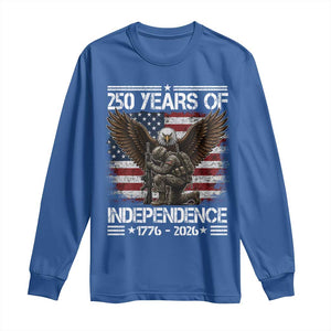 250 Years Of Independence Military Army Long Sleeve Shirt 250th Anniversary USA Bald Eagle