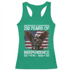 250 Years Of Independence Military Army Racerback Tank Top 250th Anniversary USA Bald Eagle