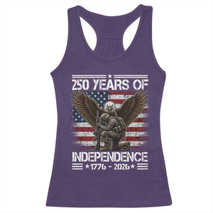 250 Years Of Independence Military Army Racerback Tank Top 250th Anniversary USA Bald Eagle