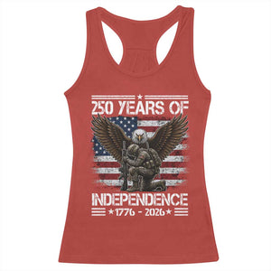 250 Years Of Independence Military Army Racerback Tank Top 250th Anniversary USA Bald Eagle