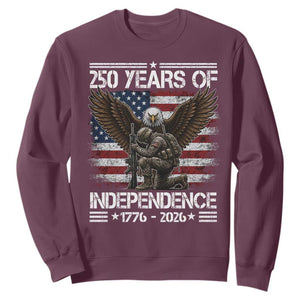 250 Years Of Independence Military Army Sweatshirt 250th Anniversary USA Bald Eagle