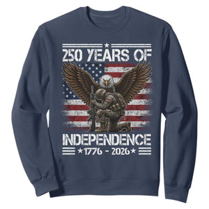 250 Years Of Independence Military Army Sweatshirt 250th Anniversary USA Bald Eagle