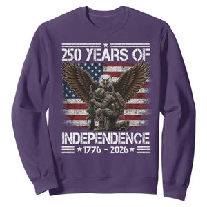 250 Years Of Independence Military Army Sweatshirt 250th Anniversary USA Bald Eagle