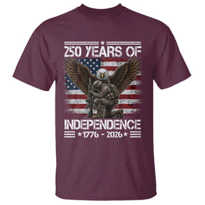 250 Years Of Independence Military Army T Shirt 250th Anniversary USA Bald Eagle