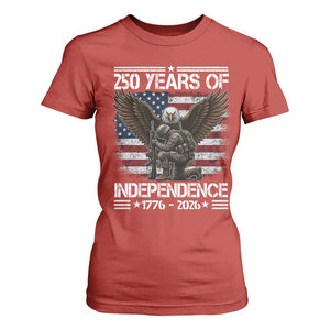 250 Years Of Independence Military Army T Shirt For Women 250th Anniversary USA Bald Eagle