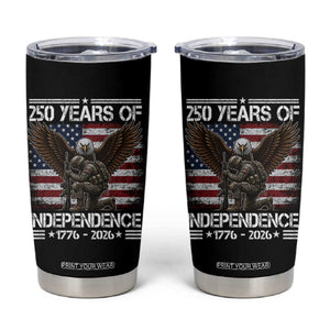 250 Years Of Independence Military Army Tumbler Cup 250th Anniversary USA Bald Eagle